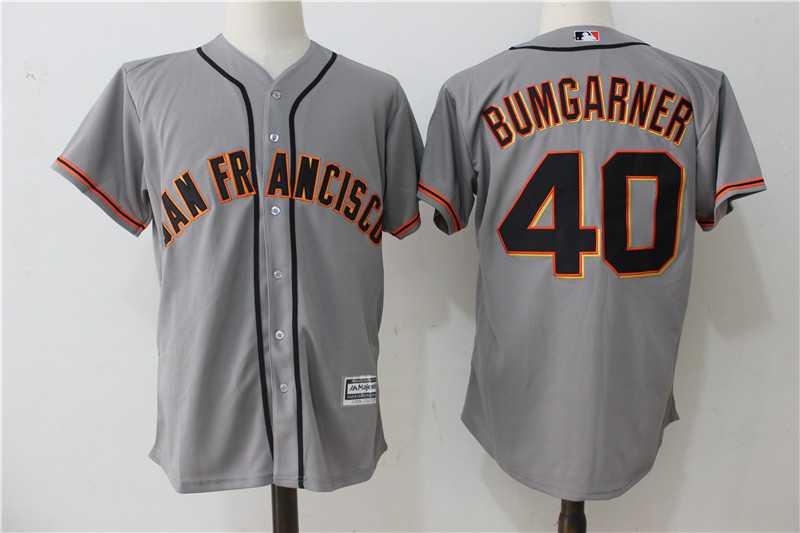 San Francisco Giants #40 Madison Bumgarner Gray Alternate New Cool Base Jersey,We sell and wholesale San Francisco Giants #40 Madison Bumgarner Gray Alternate New Cool Base Jersey on line form chian!